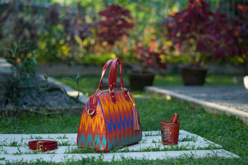 Lombalio handbag from brocade Songket